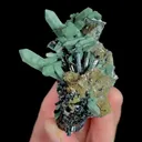 Natural Hedenbergite and Green Quartz Cluster, Mineral Specimen: Inner Mongolia,China (35*55*55MM) - image 5