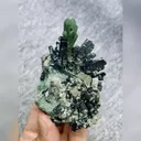 Natural Hedenbergite and Green Quartz Symbiosis comes from Inner Mongolia,China 75*55*60MM - image 5