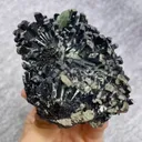 Natural Hedenbergite and Green Quartz Symbiosis comes from Inner Mongolia,China 75*70*60MM - image 2