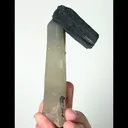Natural Hedenbergite and Green Quartz Tower, Mineral Specimen: Inner Mongolia,China (45*30*105MM) - image 4