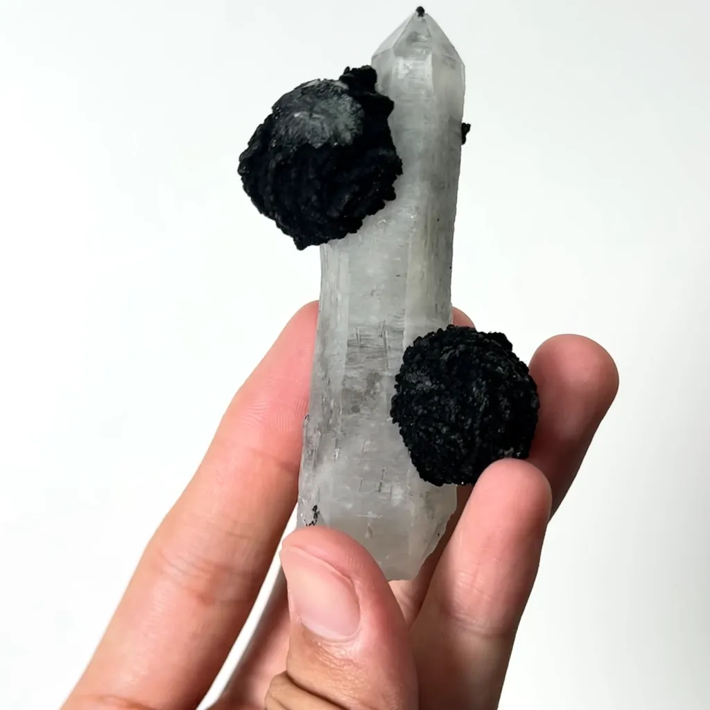 Natural Hematite and Crystal Mineral Specimen,High Quality Specimen,DONGWU BANNER,INNER MONGOLIA,CHINA(37*34*91mm) - image 4