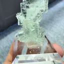Natural High-transparency Green Fluorite and Crystal Coexist comes from Xianghaling,Hunan 20*10*30MM - image 1