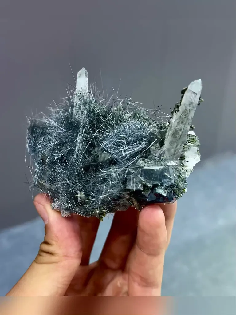 Natural Jamstenite and Quartz Coexist comes from Yaogangxian,Hunan 80*60*40MM - image 4