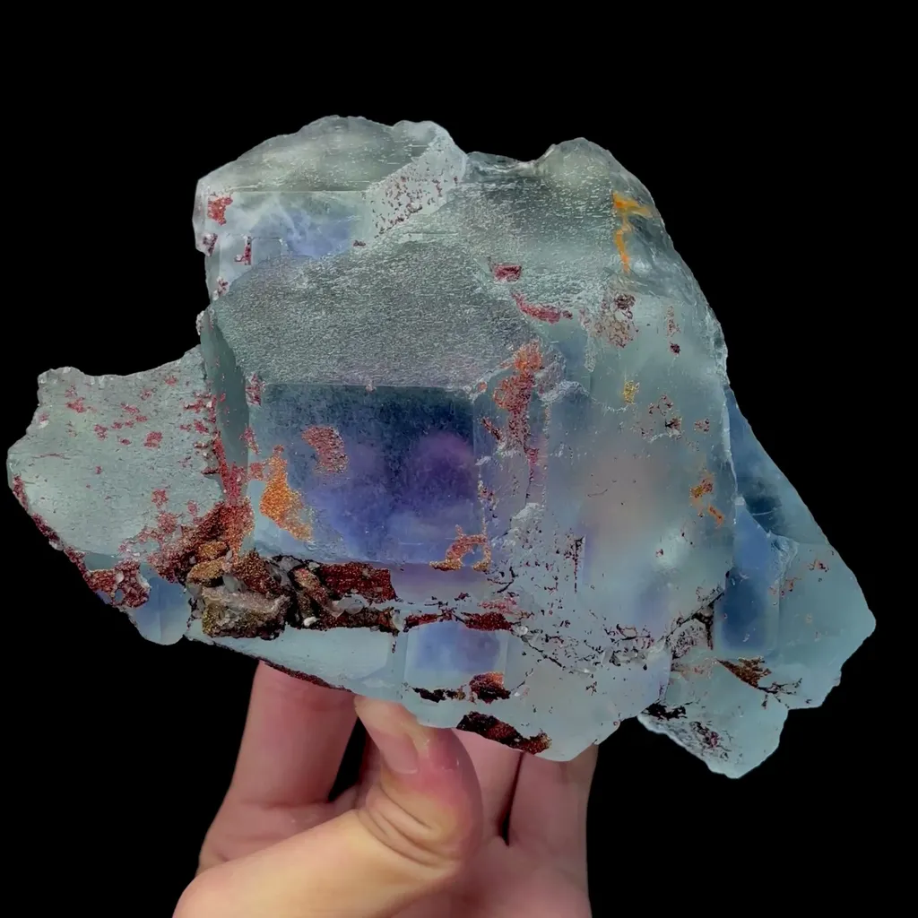 Natural Large Blue Fluorite Mineral Specimen,High Quality Specimen,FUJIAN,CHINA(160*115*60mm) image