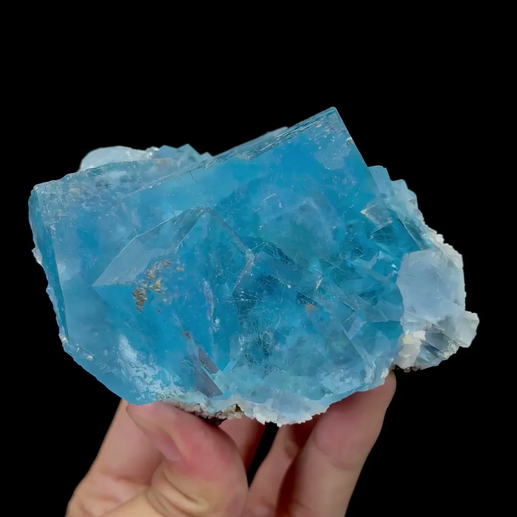 Natural Large Blue Fluorite Mineral Specimen,High Quality Specimen,YAO GANG XIAN,HUNAN,CHINA(101*84*62mm) image