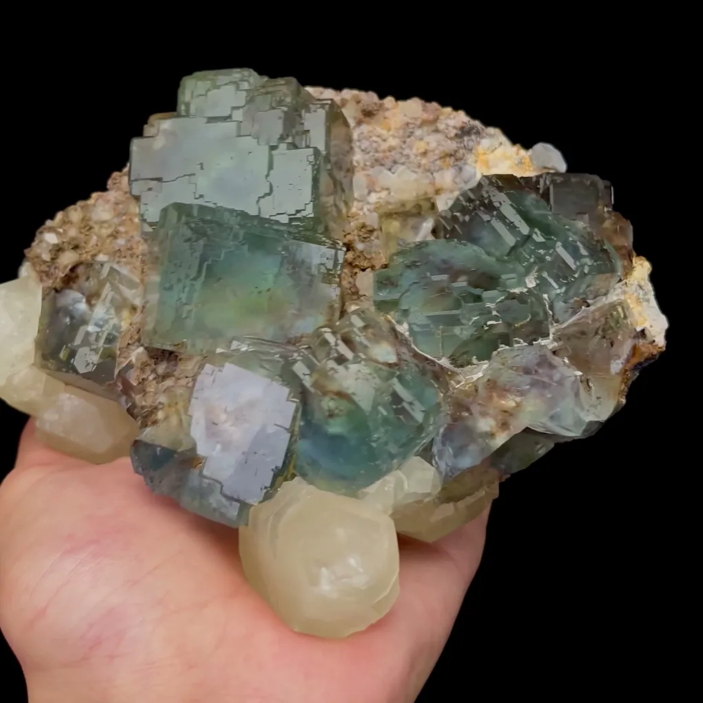 Natural Large Blue Green Fluorite and Calcite Mineral Specimen,High Quality Specimen,FUJIAN,CHINA(170*140*60mm) - image 2