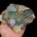 Natural Large Blue Green Fluorite and Calcite Mineral Specimen,High Quality Specimen,FUJIAN,CHINA(170*140*60mm) - image 2