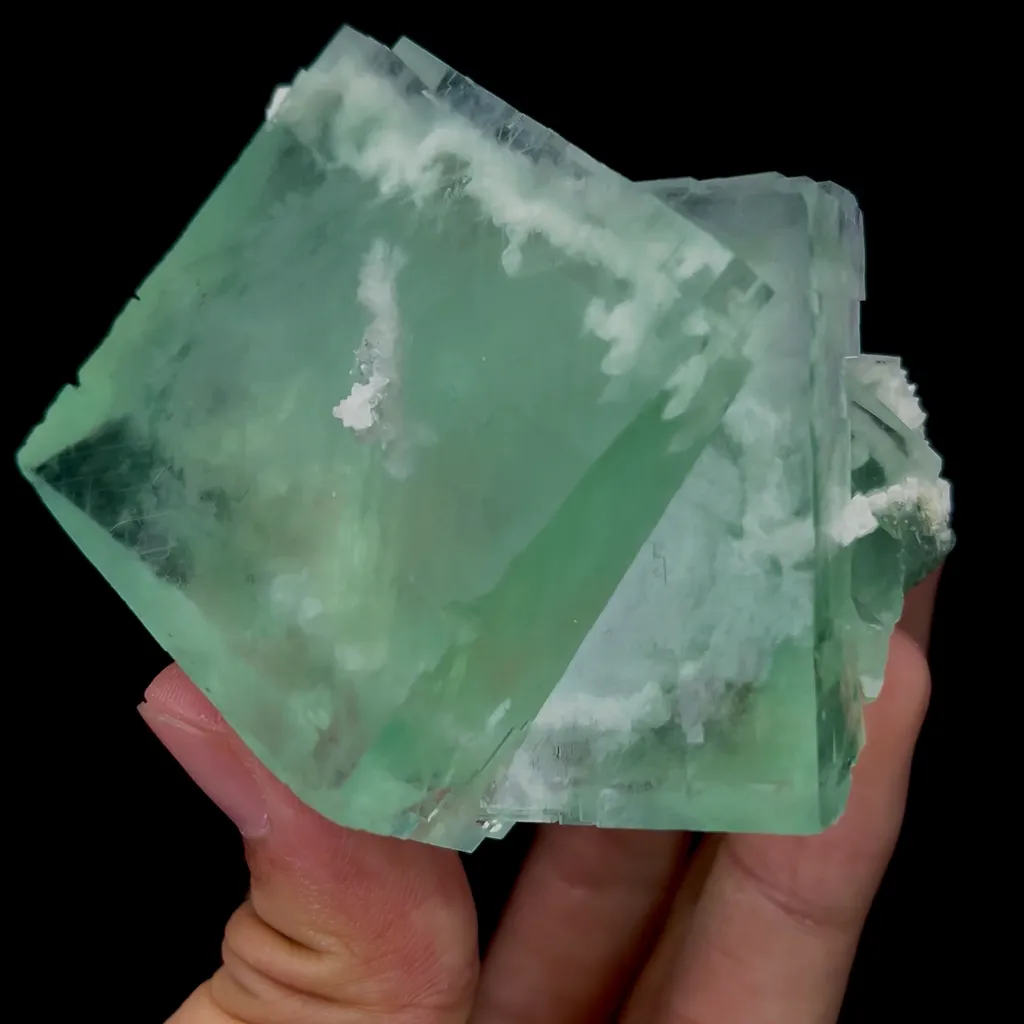 Natural Large Cubic Twin Fluorite Mineral Specimen,High Quality Specimen,ZHEJIANG,CHINA(75*78*40mm) - image 4