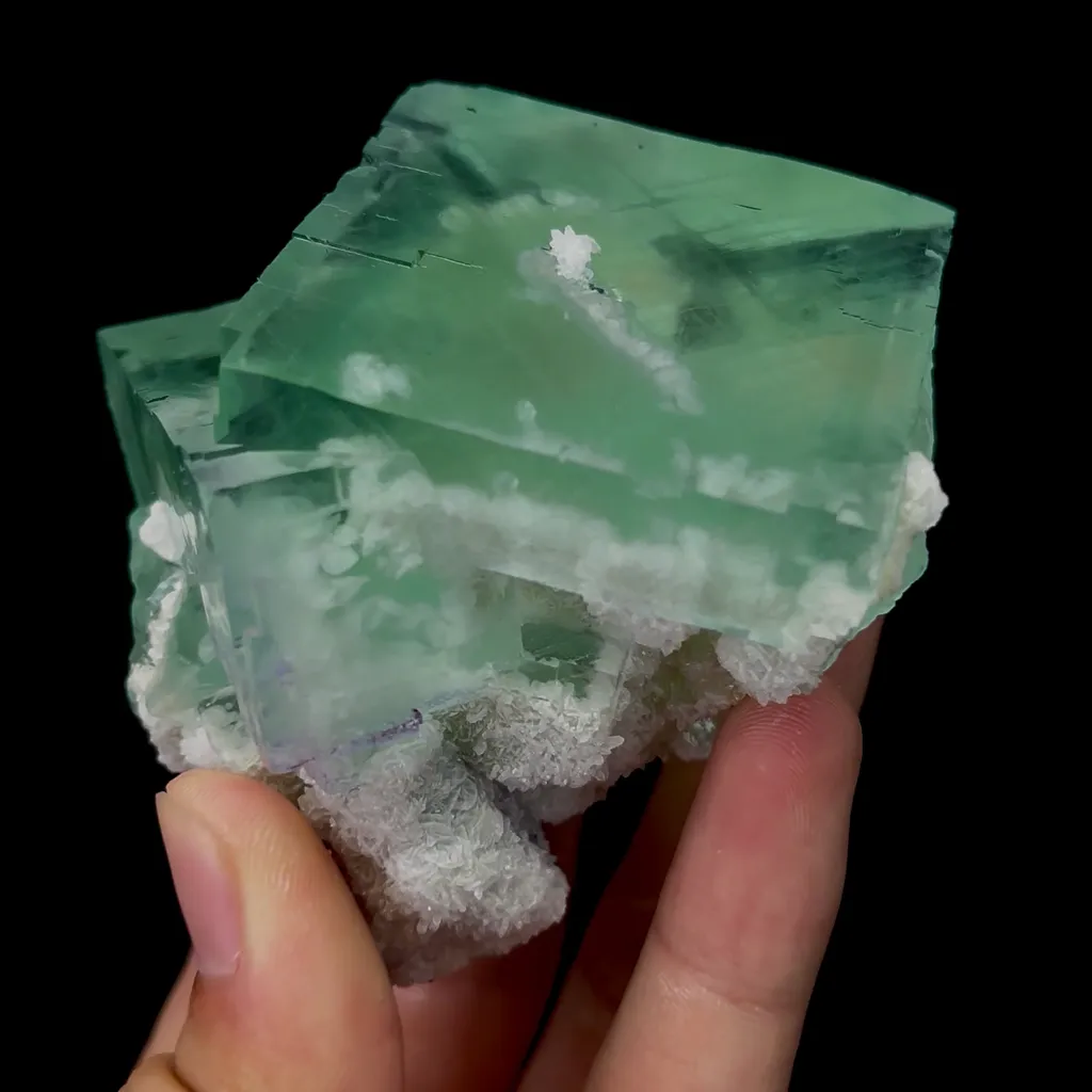 Natural Large Cubic Twin Fluorite Mineral Specimen,High Quality Specimen,ZHEJIANG,CHINA(75*78*40mm) - image 2