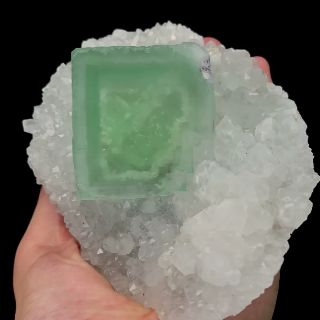 Natural Large Green Cubic Fluorite and Crystal Mineral Specimen,High Quality Specimen,ZHEJIANG,CHINA(135*105*80mm) - image 2