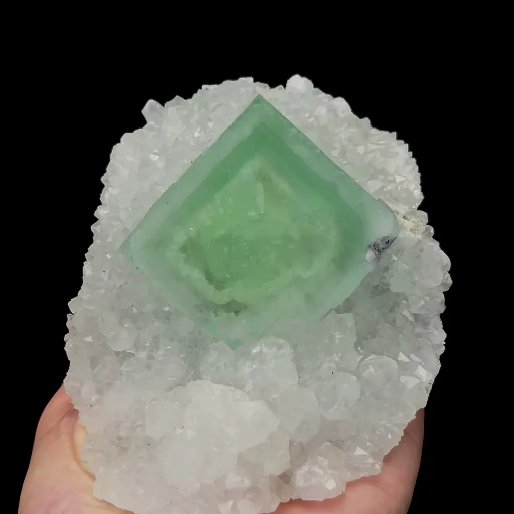 Natural Large Green Cubic Fluorite and Crystal Mineral Specimen,High Quality Specimen,ZHEJIANG,CHINA(135*105*80mm) image