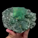 Natural Large Green Cubic Fluorite Mineral Specimen,High Quality Specimen,HUANGSHAPING,CHENZHOU,HUNAN,CHINA(112*97*50mm) - image 1