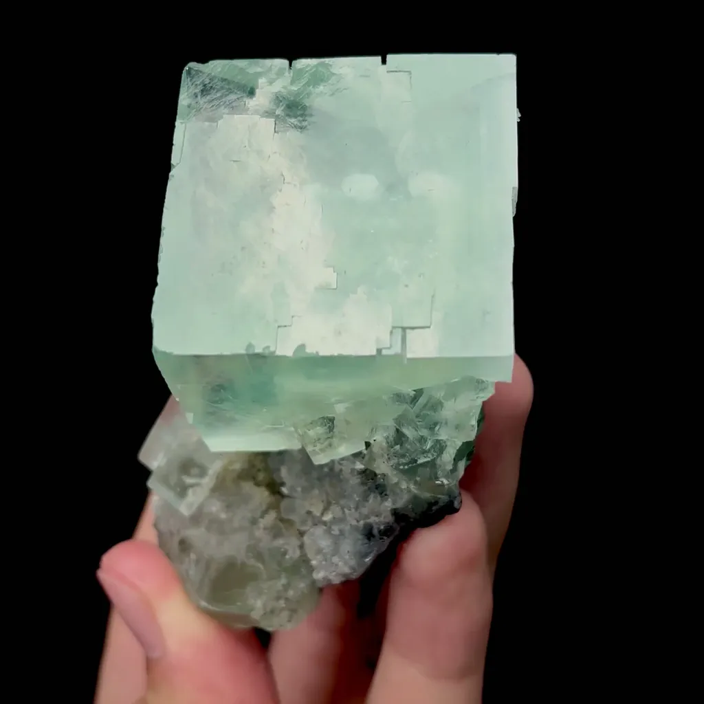 Natural Large Green Cubic Fluorite Mineral Specimen,High Quality Specimen,ZHEJIANG,CHINA(52*50*63mm) - image 3