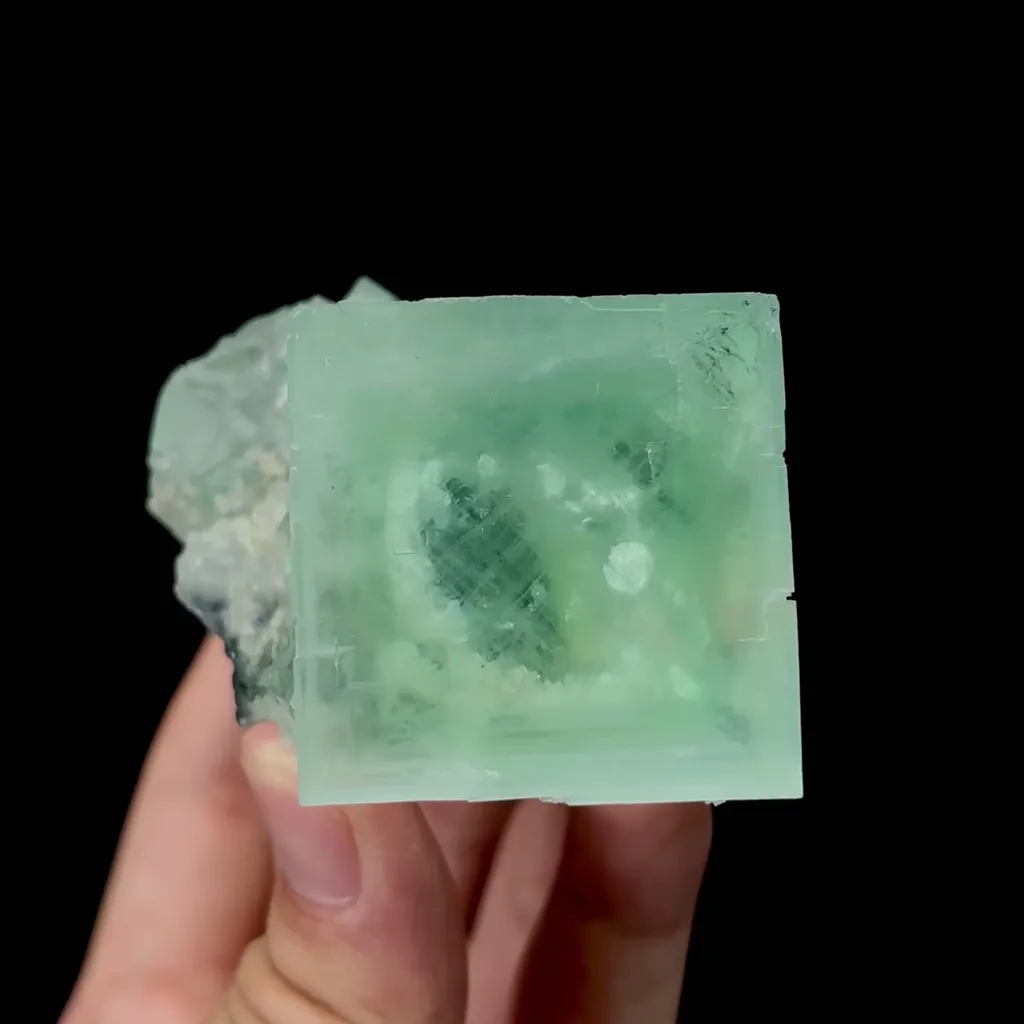 Natural Large Green Cubic Fluorite Mineral Specimen,High Quality Specimen,ZHEJIANG,CHINA(52*50*63mm) image
