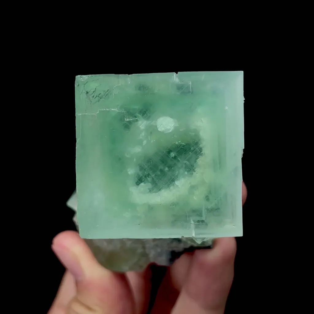 Natural Large Green Cubic Fluorite Mineral Specimen,High Quality Specimen,ZHEJIANG,CHINA(52*50*63mm) - image 4