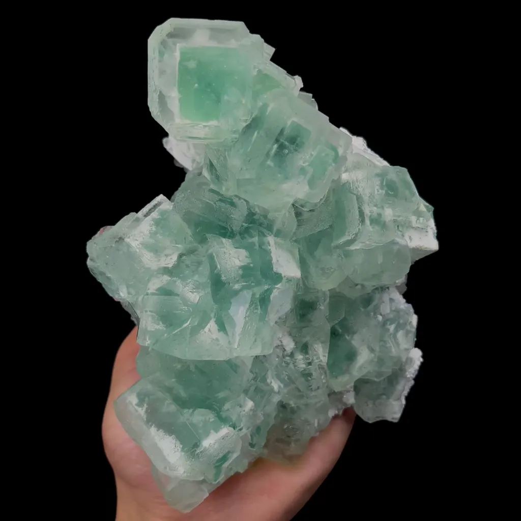 Natural Large Green Fluorite Mineral Specimen,High Quality Specimen,XIANGHUALING,HUNAN,CHINA(116*93*160mm) image