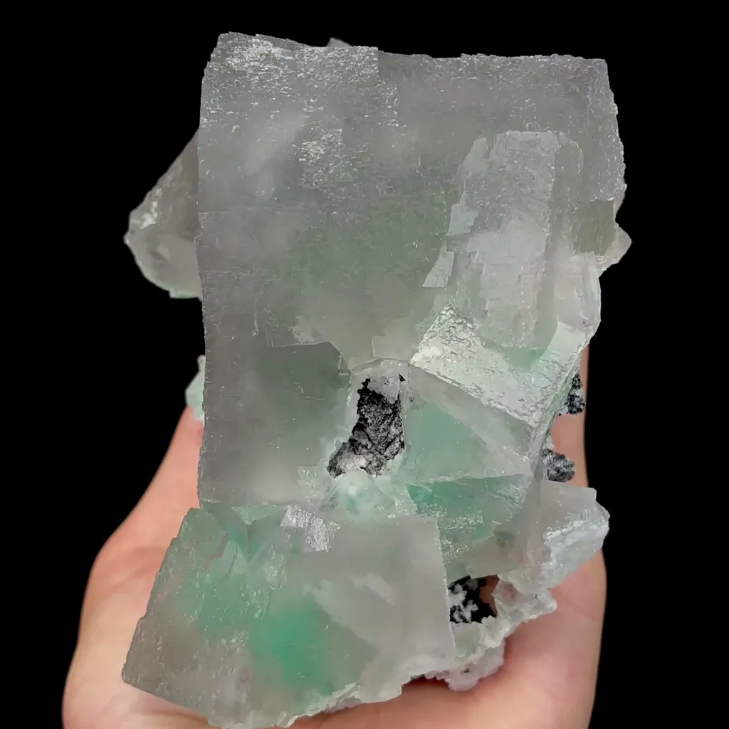 Natural Large Green Fluorite Mineral Specimen,High Quality Specimen,XIANGHUALING,HUNAN,CHINA(125*95*76mm) image