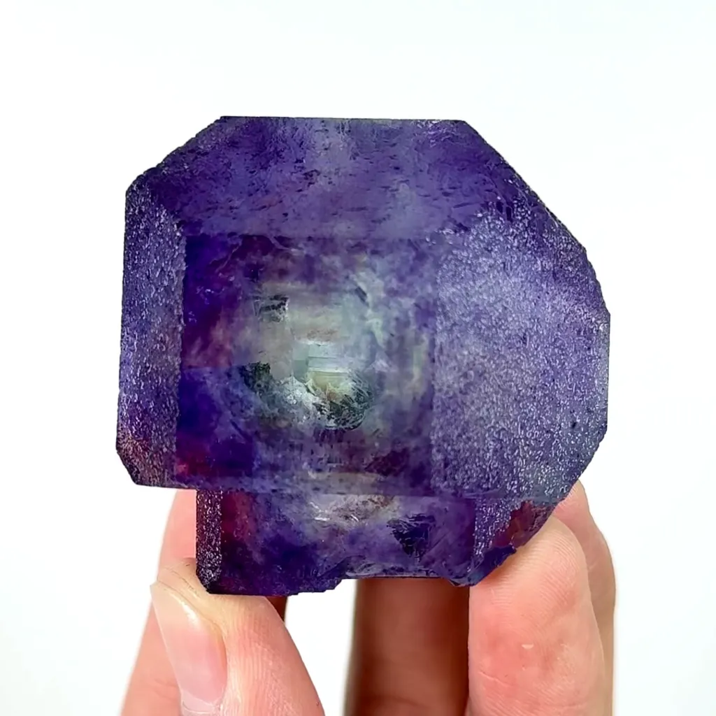 Natural Large Purple Fluorite Mineral Specimen,High Quality Specimen,ZHEJIANG,CHINA(48*48*44mm) image