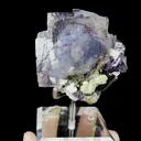 Natural Large Purple Phantom Fluorite with Dolomite and Qingsha Mineral Specimen,High Quality Specimen,YAO GANG XIAN,HUNAN,CHINA(72*63*46mm) - image 1