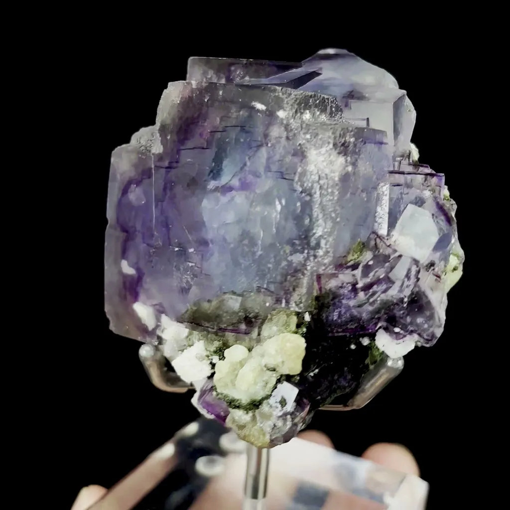 Natural Large Purple Phantom Fluorite with Dolomite and Qingsha Mineral Specimen,High Quality Specimen,YAO GANG XIAN,HUNAN,CHINA(72*63*46mm) - image 3