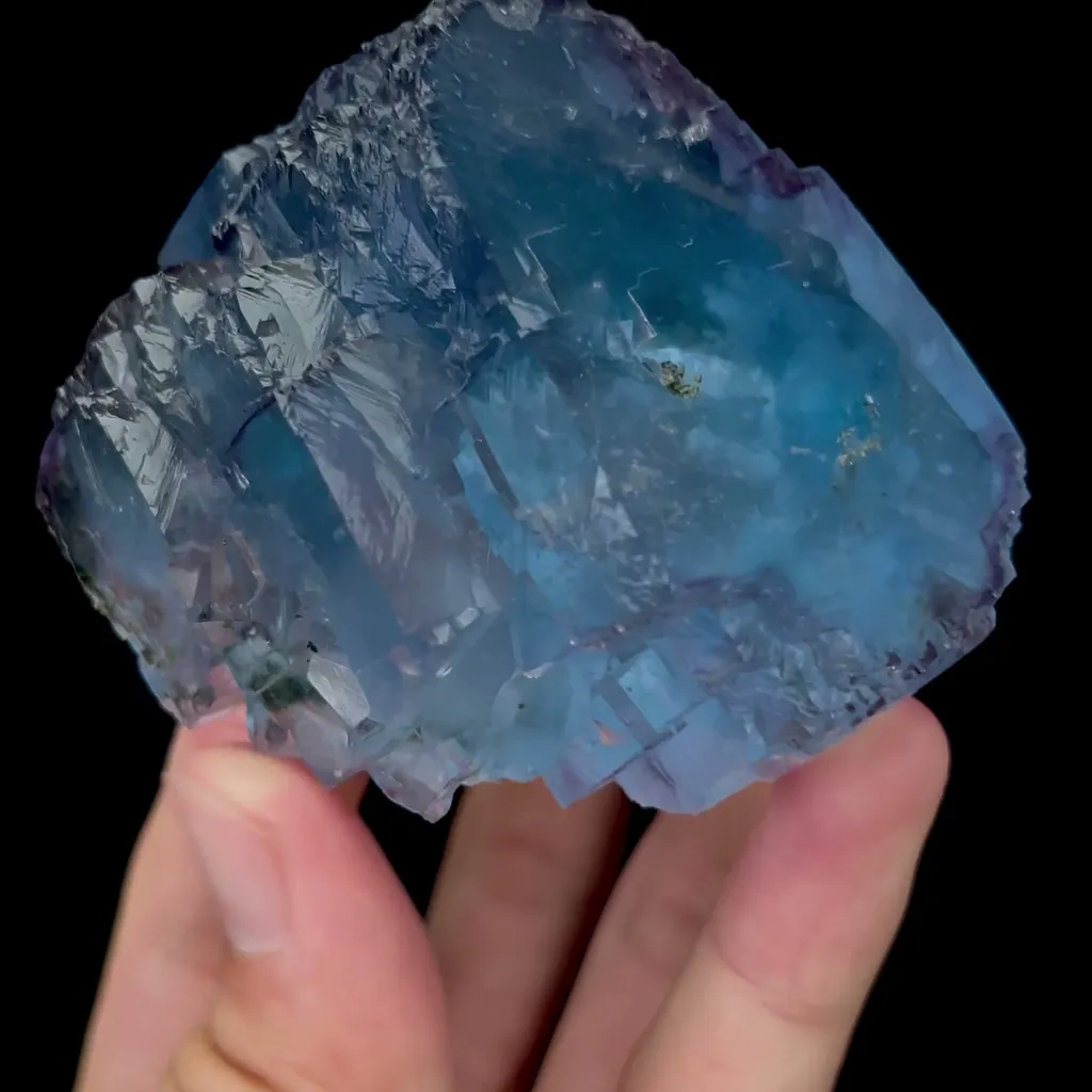 Natural Large Transparent Blue Fluorite Mineral Specimen,High Quality Specimen,YAO GANG XIAN,HUNAN,CHINA(76*63*50mm) - image 3