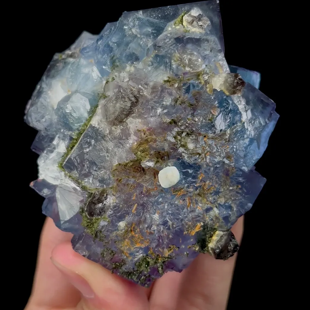 Natural Large Transparent Blue Fluorite Mineral Specimen,High Quality Specimen,YAO GANG XIAN,HUNAN,CHINA(76*63*50mm) - image 4