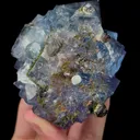Natural Large Transparent Blue Fluorite Mineral Specimen,High Quality Specimen,YAO GANG XIAN,HUNAN,CHINA(76*63*50mm) - image 4