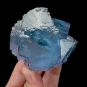 Natural Large Transparent Blue Fluorite Mineral Specimen,High Quality Specimen,YAO GANG XIAN,HUNAN,CHINA(76*63*50mm) - image 1