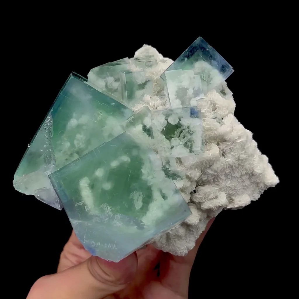 Natural Large Transparent Green Fluorite Mineral Specimen,High Quality Specimen,ZHEJIANG,CHINA(118*98*56mm) image
