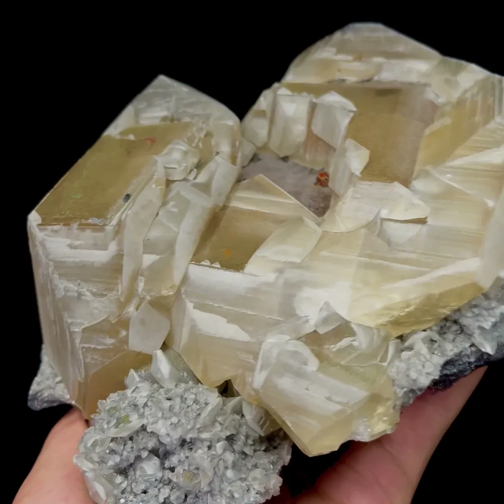 Natural Large Yellow Calcite and Siderite Mineral Specimen,High Quality Specimen,FUJIAN,CHINA(180*160*70mm) - image 3