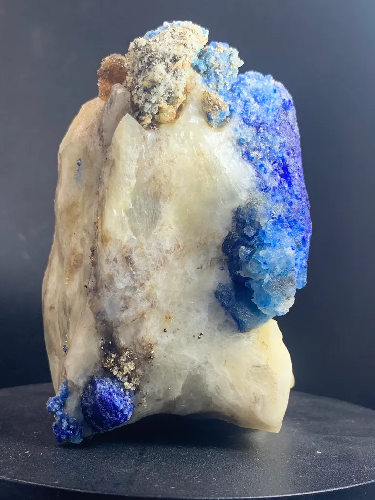 Natural Lazurite Mineral Specimen Deep Blue Crystal on Matrix, 672g - image 5