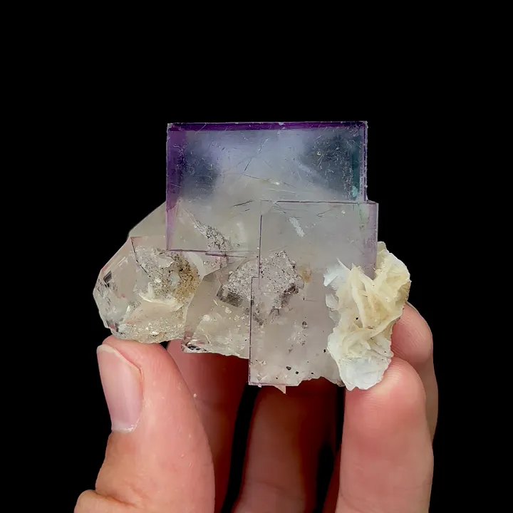 Natural Lucency Clear Fluorite,Cube Mineral Specimen: YAOGANGXIAN (50*45*30mm) image