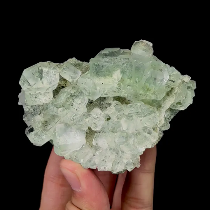 Natural lucency green Fluorite,Ladder Pattern Mineral Specimen:HUNAN (90*25*60mm) image