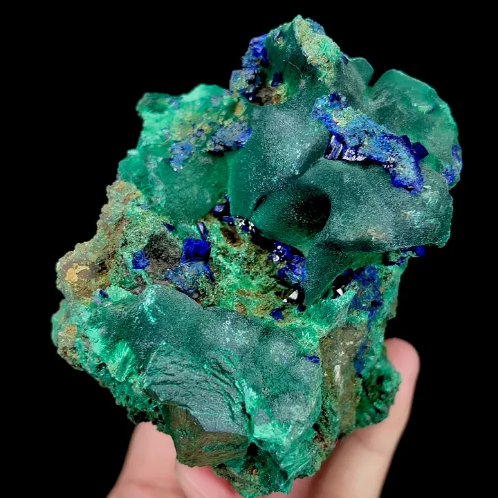 Natural Malachite and Azurite, Mineral Specimen:Guangxi,China (85*70*70MM) image