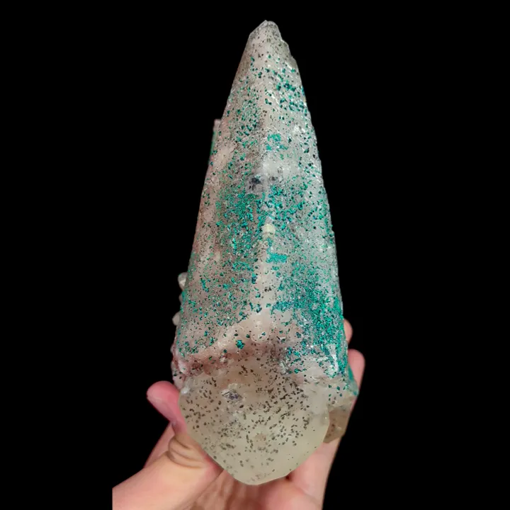 Natural Malachite and Calcite, Mineral Specimen: Shuikoushan,Hunan (95*145*70MM) - image 2