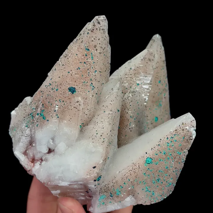 Natural Malachite and Calcite, Mineral Specimen:Shuikoushan,Hunan (135*110*90MM) image