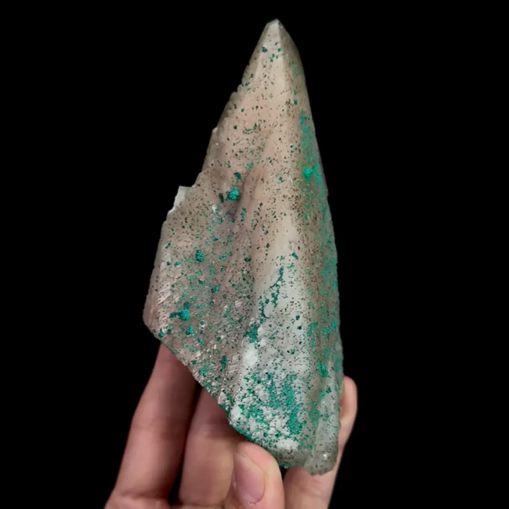 Natural Malachite and Calcite, Mineral Specimen:Shuikoushan,Hunan (55*145*60MM) - image 3