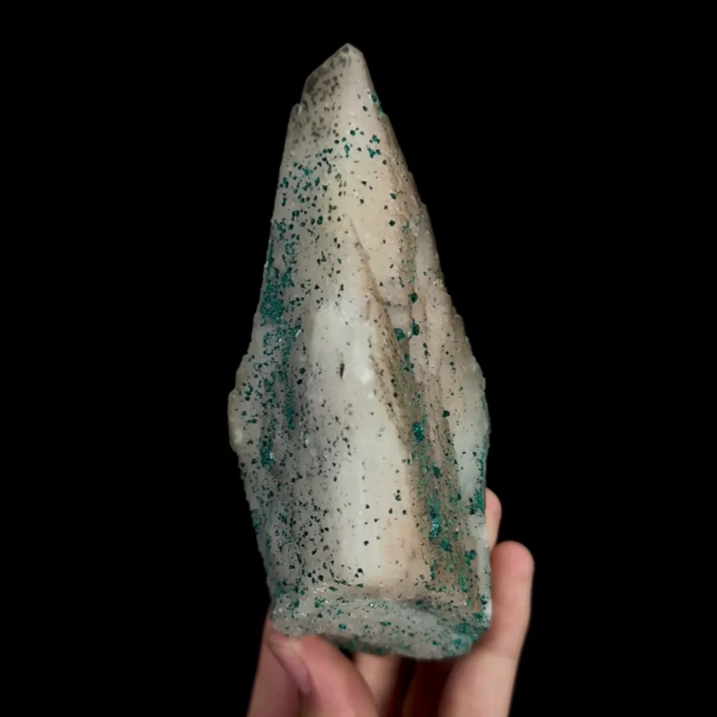Natural Malachite and Calcite, Mineral Specimen:Shuikoushan,Hunan (55*145*60MM) - image 5