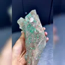 Natural Malachite and Calcite Symbiosis comes from Hunan,China 100*90*240MM - image 2