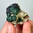 Natural Malachite & Quartz,Mineral Specimen:Guangxi,China (35*30*35mm) - image 1