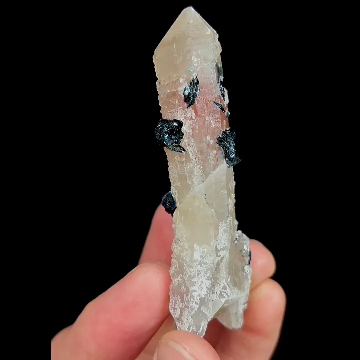 Natural Mango Quartz and Specularite, Mineral Specimen:Jinlong,Guangdong (25*75*15MM) image