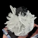 Natural Marmatite and Clear Quartz Cluster, Mineral Specimen: Peru (105*75*60MM) - image 2