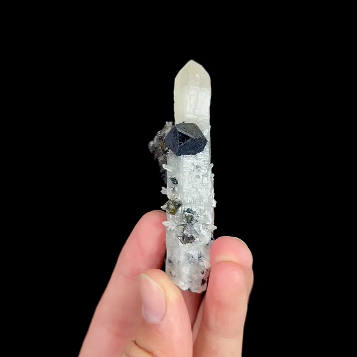 Natural Marmatite and Quartz, Mineral Specimen: Inner Mongolia,China (30*75*15MM) image