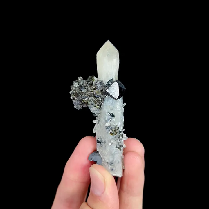 Natural Marmatite and Quartz, Mineral Specimen: Inner Mongolia,China (30*75*15MM) - image 4