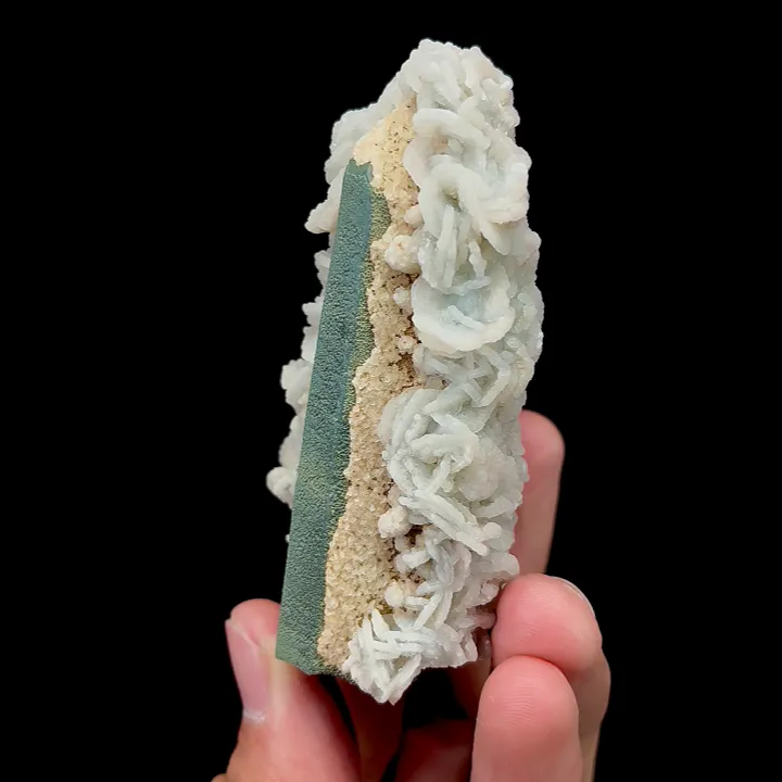Natural Matcha Crystal and Calcite,Columnar Mineral Specimen:NEIMENGGU,China (10*100*30mm) - image 2