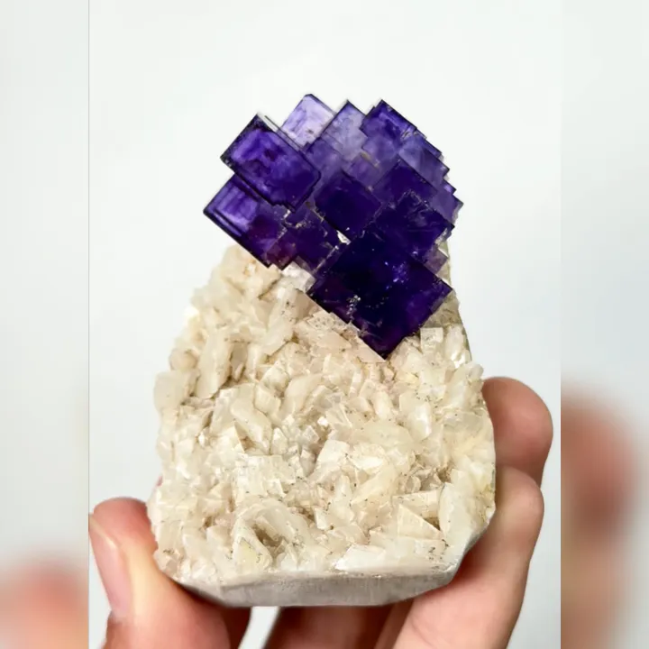 Natural Matrix Fluorite and Dolomite,Mineral Specimen:Xinjiang,China (45*55*35MM) - image 4