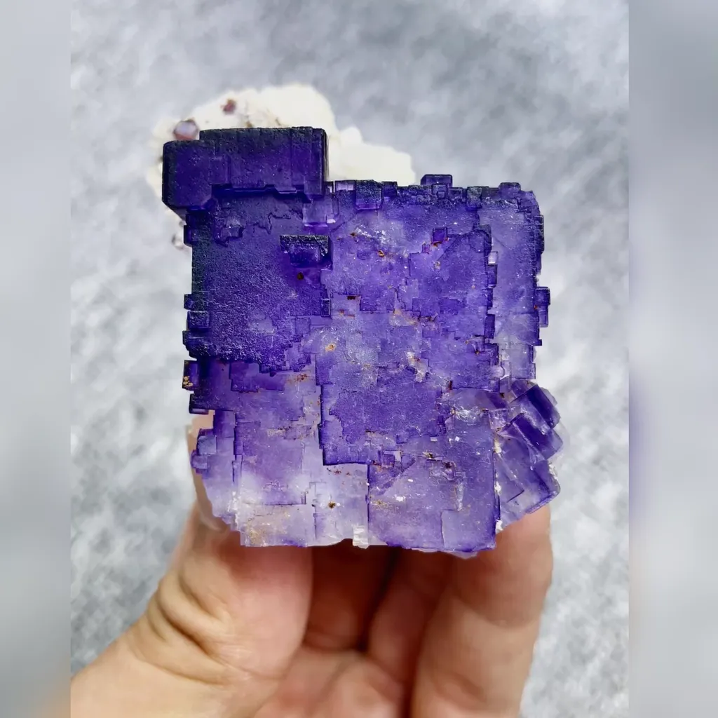 Natural Matrix Fluorite comes from Xinjiang,China 45*65*35MM - image 6