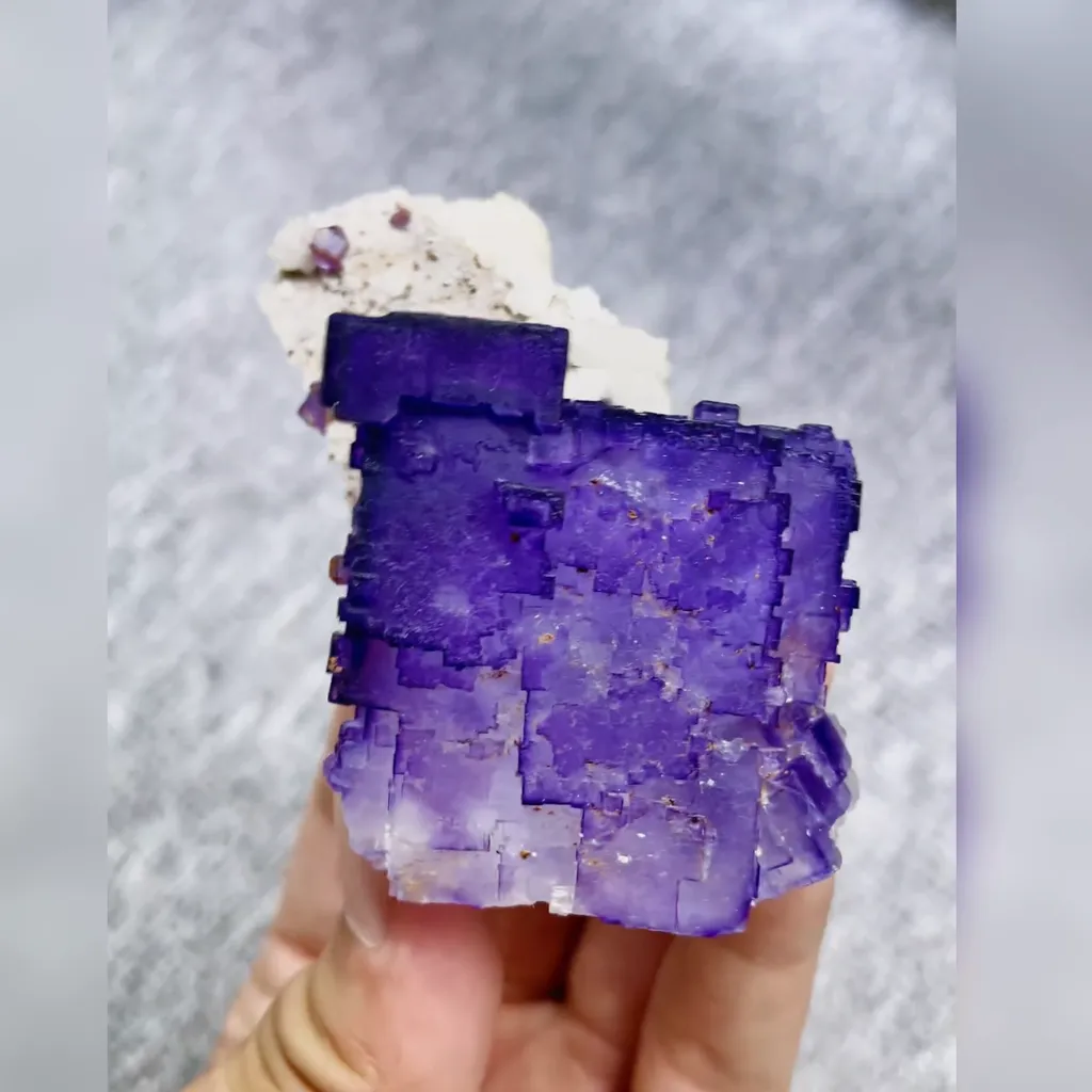 Natural Matrix Fluorite comes from Xinjiang,China 45*65*35MM - image 5