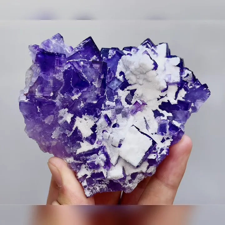 Natural Matrix Fluorite comes from Xinjiang,China 95*80*40MM image