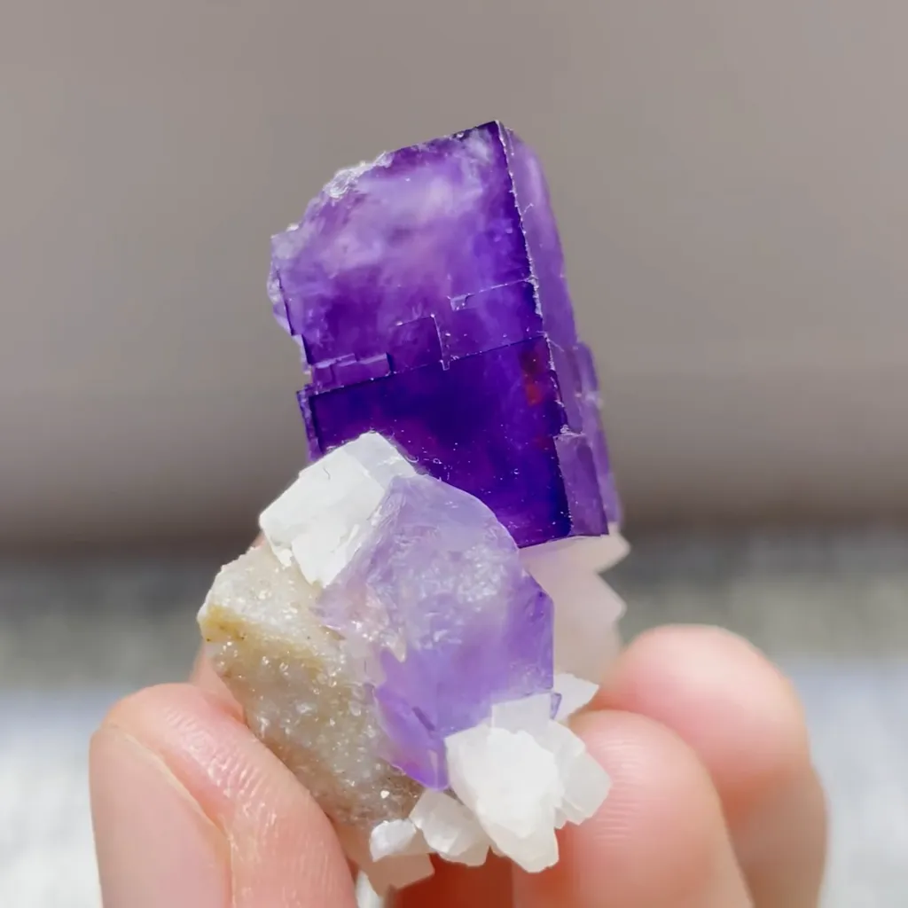 Natural Matrix Fluorite from Xinjiang,China 35*40*15MM - image 2